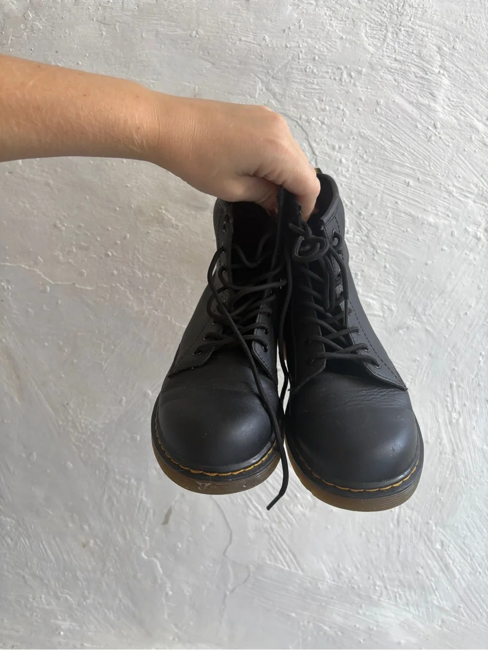 Dr. Martens Junior 1460 Softy T Leather Lace Up Boots in a youth size 3